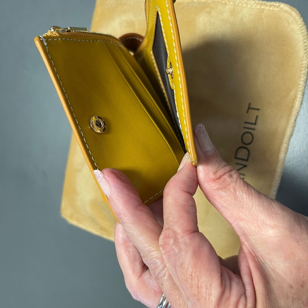 Yellow Leather Wallet by AnDoilt